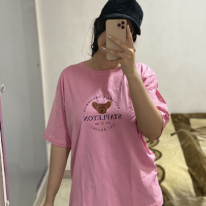 تیشرت طرح خرس صورتی کیوت
